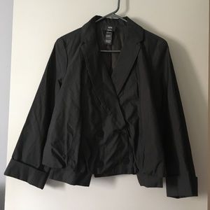 LILITH Cotton + Poly Twill Dark Grey Lagenlook Jacket M